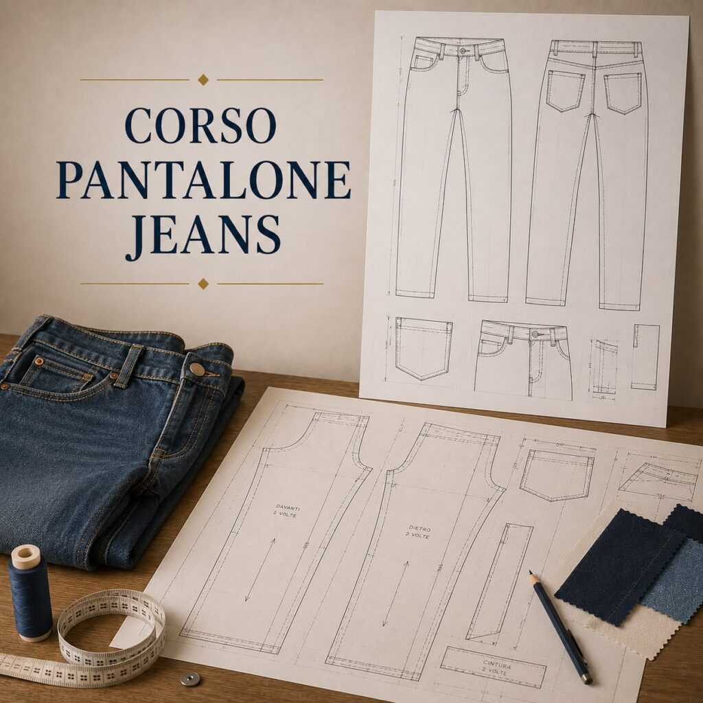 corso pantalone jeans gadotti moda design trento